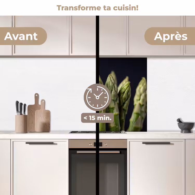Crédence cuisine - Asperges - Vertes - Noires — 2