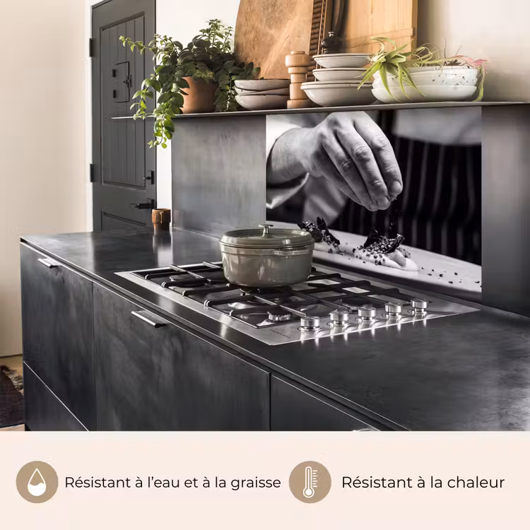 Crédence cuisine - Chef - garniture - plat — 4