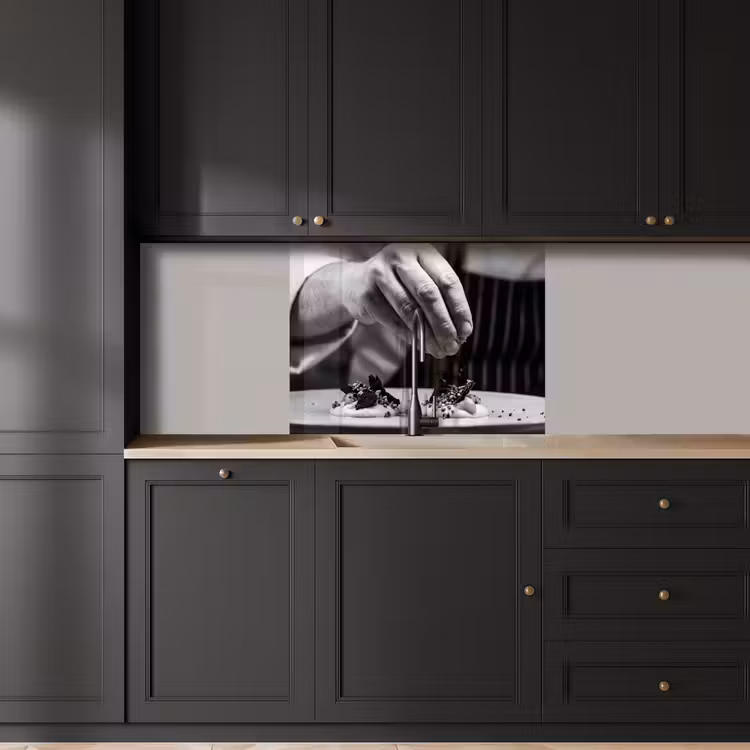Crédence cuisine - Chef - garniture - plat — 5