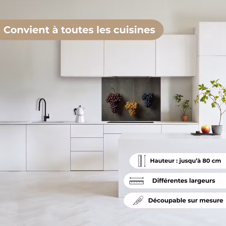 Crédence cuisine - Raisins - Coloré - Mur — 6