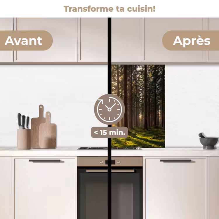 Crédence cuisine - Forêt - Herbe - Soleil — 2
