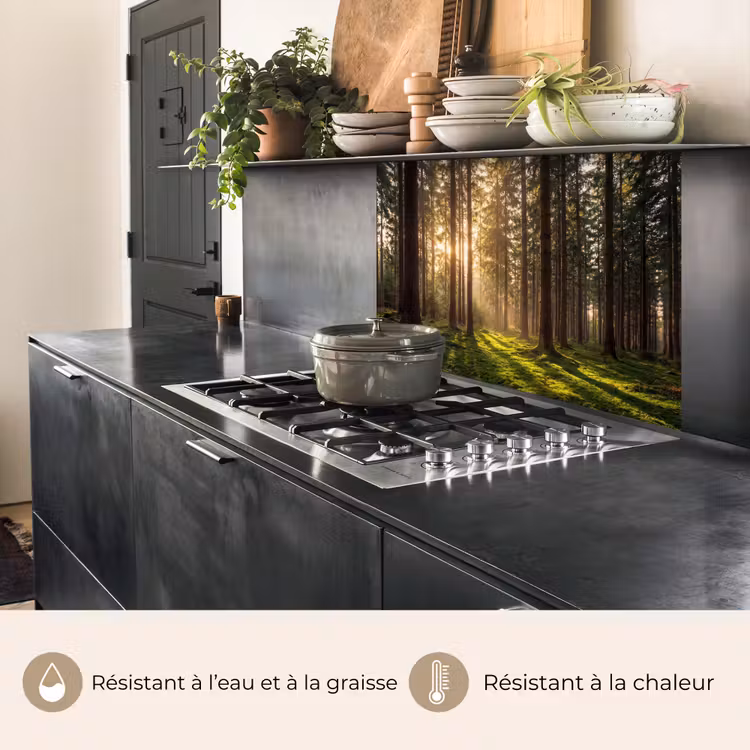Crédence cuisine - Forêt - Herbe - Soleil — 4