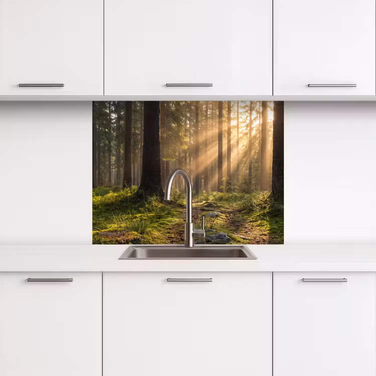 Crédence cuisine - Forêt - Soleil - Herbe — 3