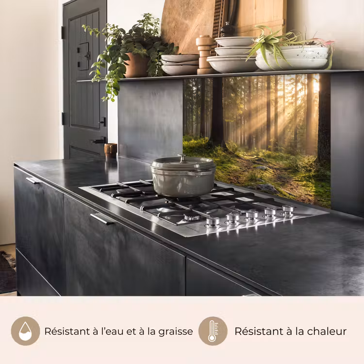 Crédence cuisine - Forêt - Soleil - Herbe — 4
