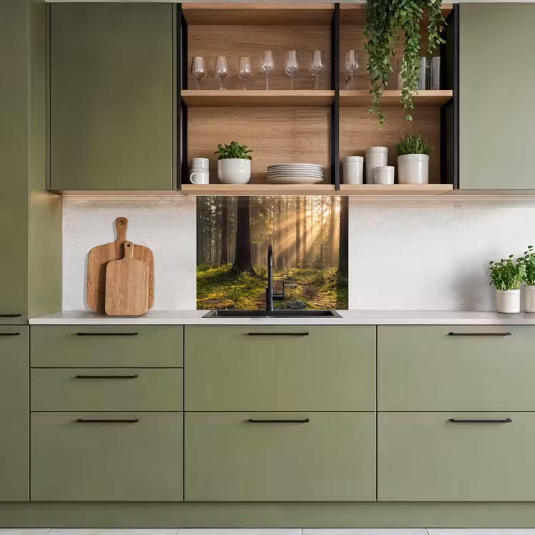 Crédence cuisine - Forêt - Soleil - Herbe — 7