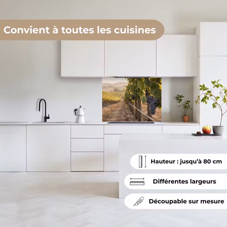 Crédence cuisine - Raisins - Vigne - Soleil — 6