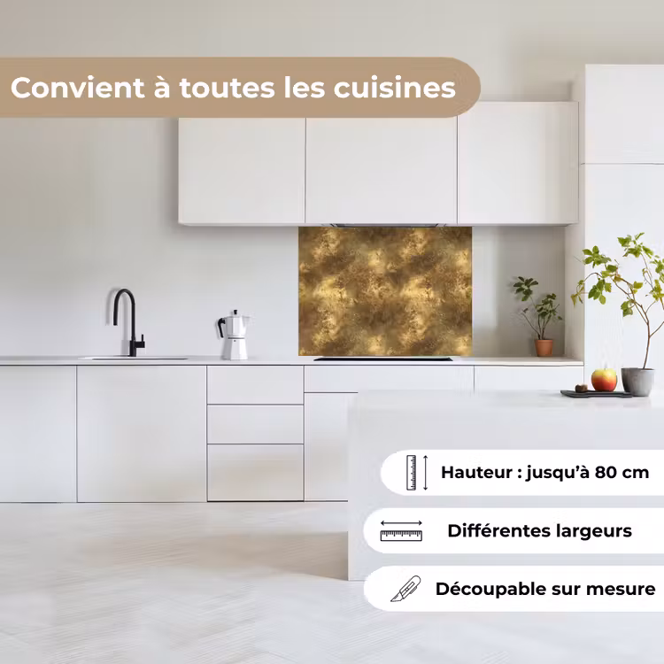 Crédence cuisine - Antique - aspect métallique - Or — 6