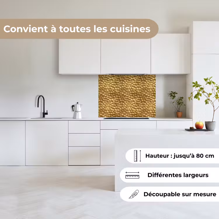 Crédence cuisine - Métal - Dynamique - Or — 6