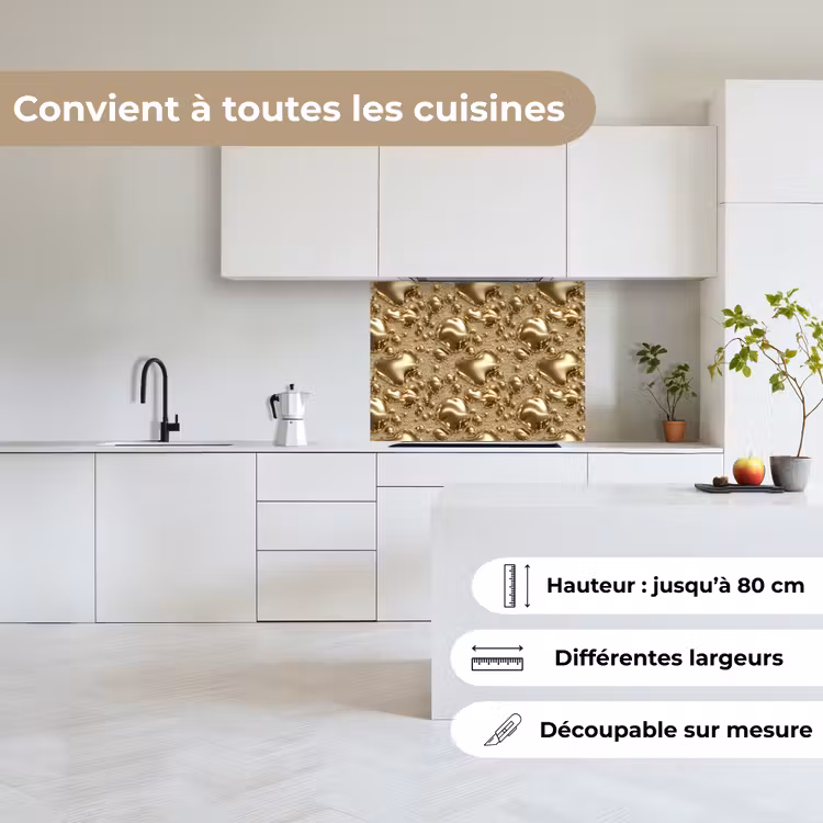 Crédence cuisine - Gouttelettes - Organic - Gold — 6