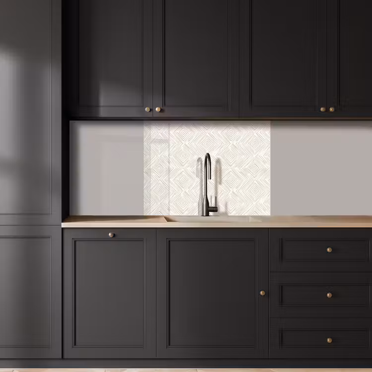 Crédence cuisine - Abstrait - Diamants - Beige — 5