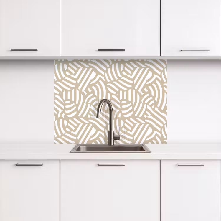Crédence cuisine - Abstrait - Moderne - Beige — 3