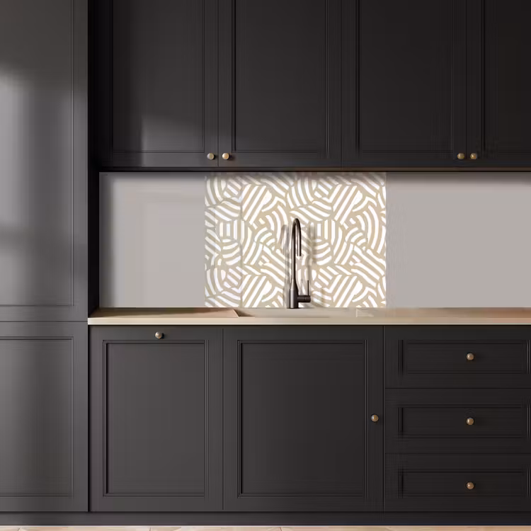 Crédence cuisine - Abstrait - Moderne - Beige — 5