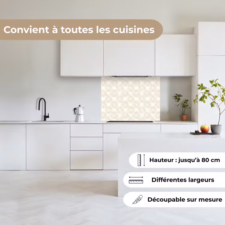 Crédence cuisine - Abstrait - Motif - Beige — 6