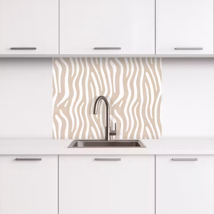 Crédence cuisine - Abstrait - Zèbre - Beige — 3