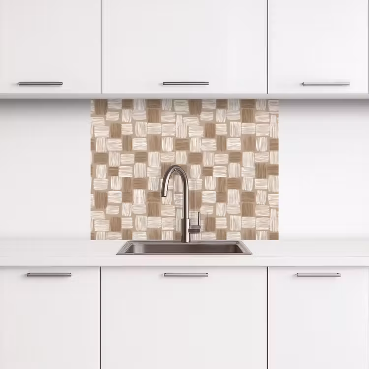 Crédence cuisine - Bloc - Motif - Marron — 3