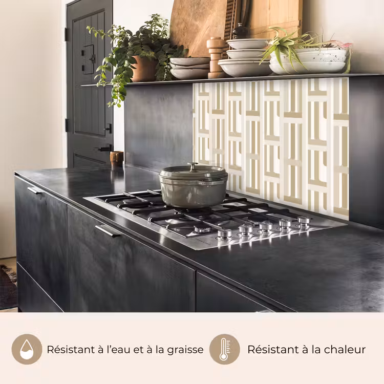 Crédence cuisine - Moderne - Géométrique - Beige — 4