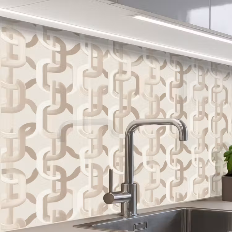 Crédence cuisine - Motif - Abstrait - Beige — 1