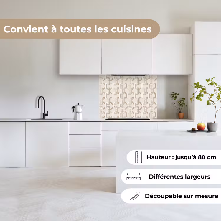 Crédence cuisine - Motif - Abstrait - Beige — 6
