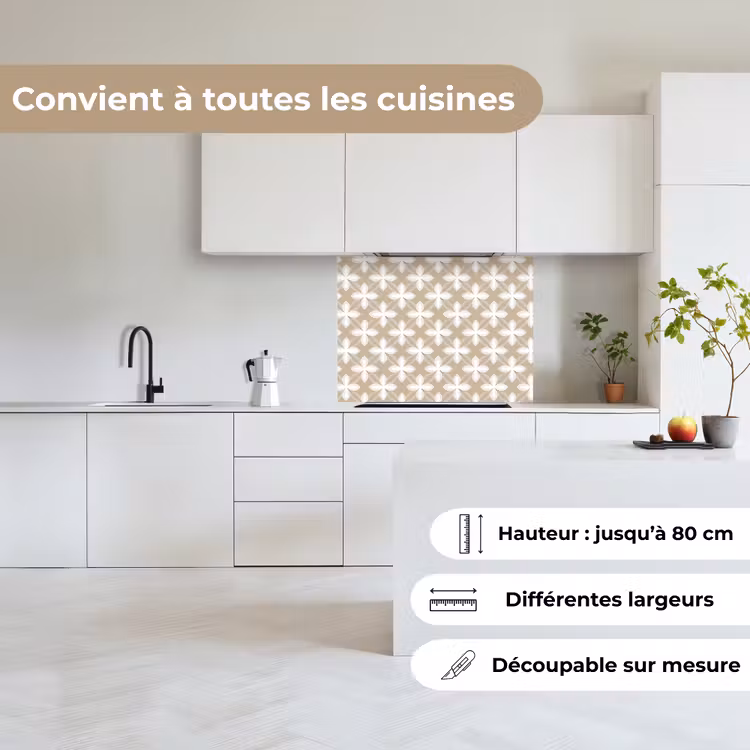 Crédence cuisine - Motif - Symétrique - Beige — 6