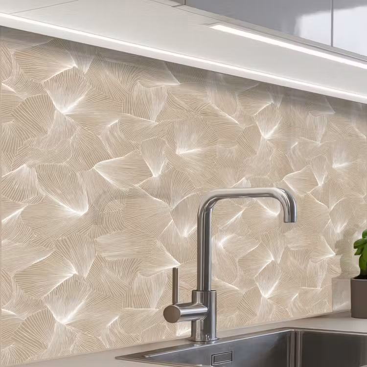 Crédence cuisine - Organic - Texture - Beige — 1