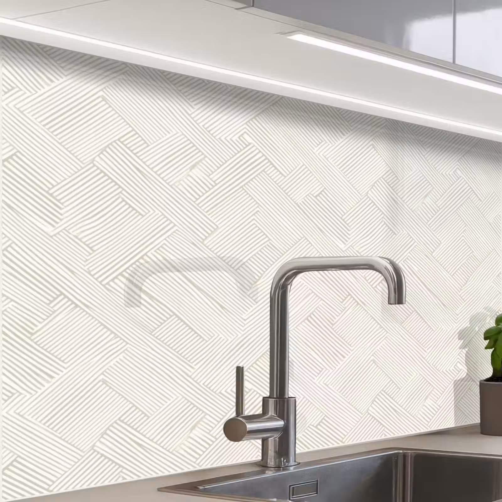 Crédence cuisine - Texture - Abstrait - Beige — 1