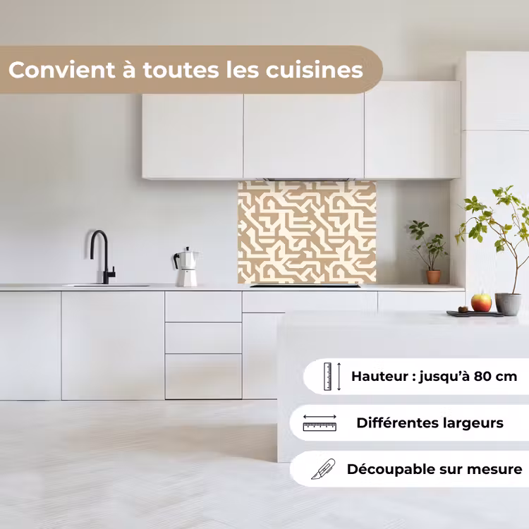 Crédence cuisine - Moderne - Abstrait - Beige — 6