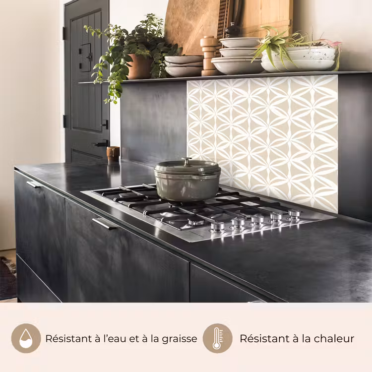 Crédence cuisine - Motif - Moderne - Beige — 4
