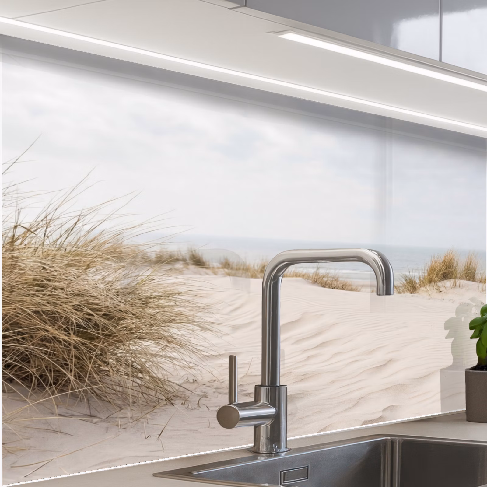 Crédence cuisine - Nuages - Paysage de dunes - Sable — 1