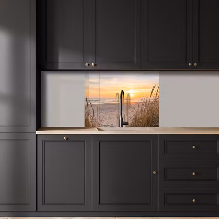 Crédence cuisine - Coucher de soleil - Dunes - Mer — 5