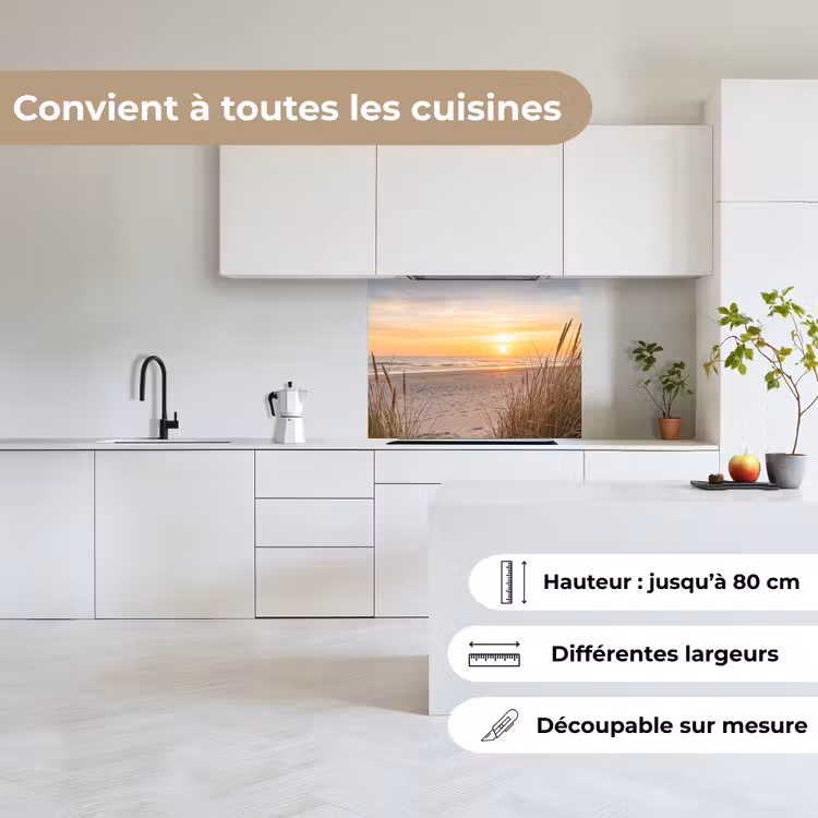 Crédence cuisine - Coucher de soleil - Dunes - Mer — 6