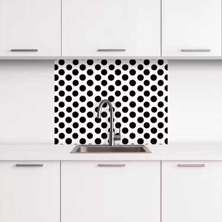 Crédence cuisine - Classique - Pois - Noir — 3