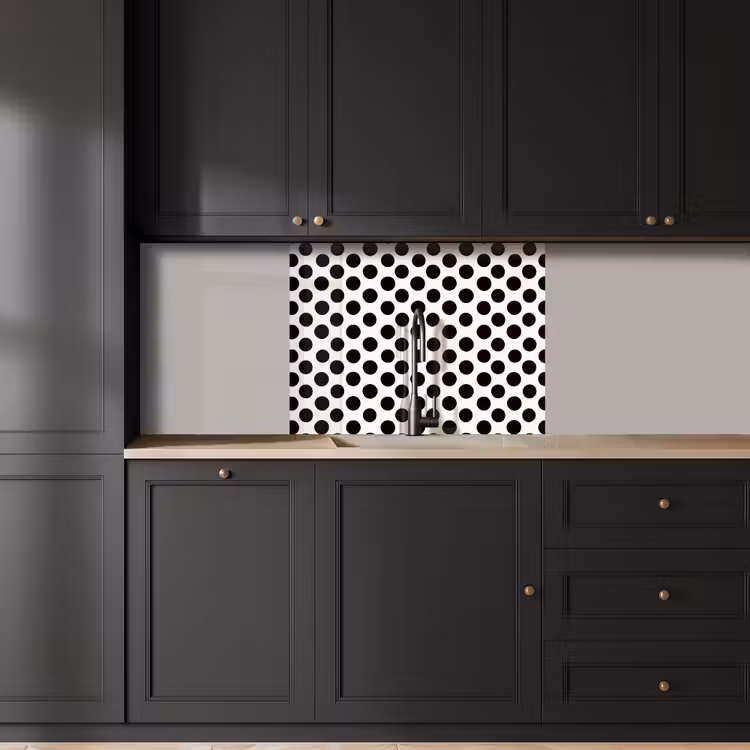 Crédence cuisine - Classique - Pois - Noir — 5