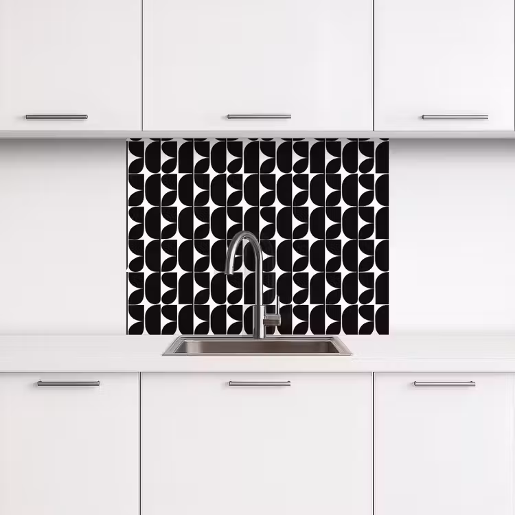 Crédence cuisine - Moderne - Géométrique - Noir — 3