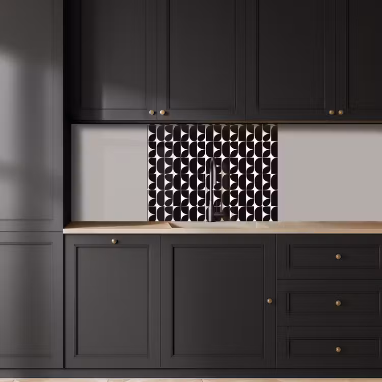 Crédence cuisine - Moderne - Géométrique - Noir — 5