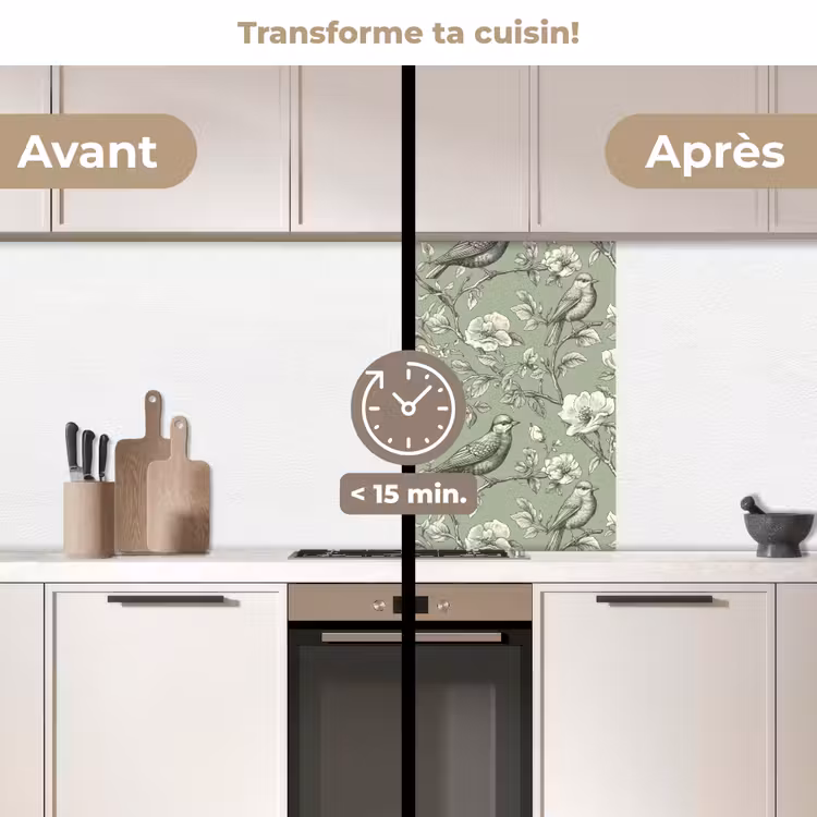 Crédence cuisine - Classique - Botanique - Vert — 2