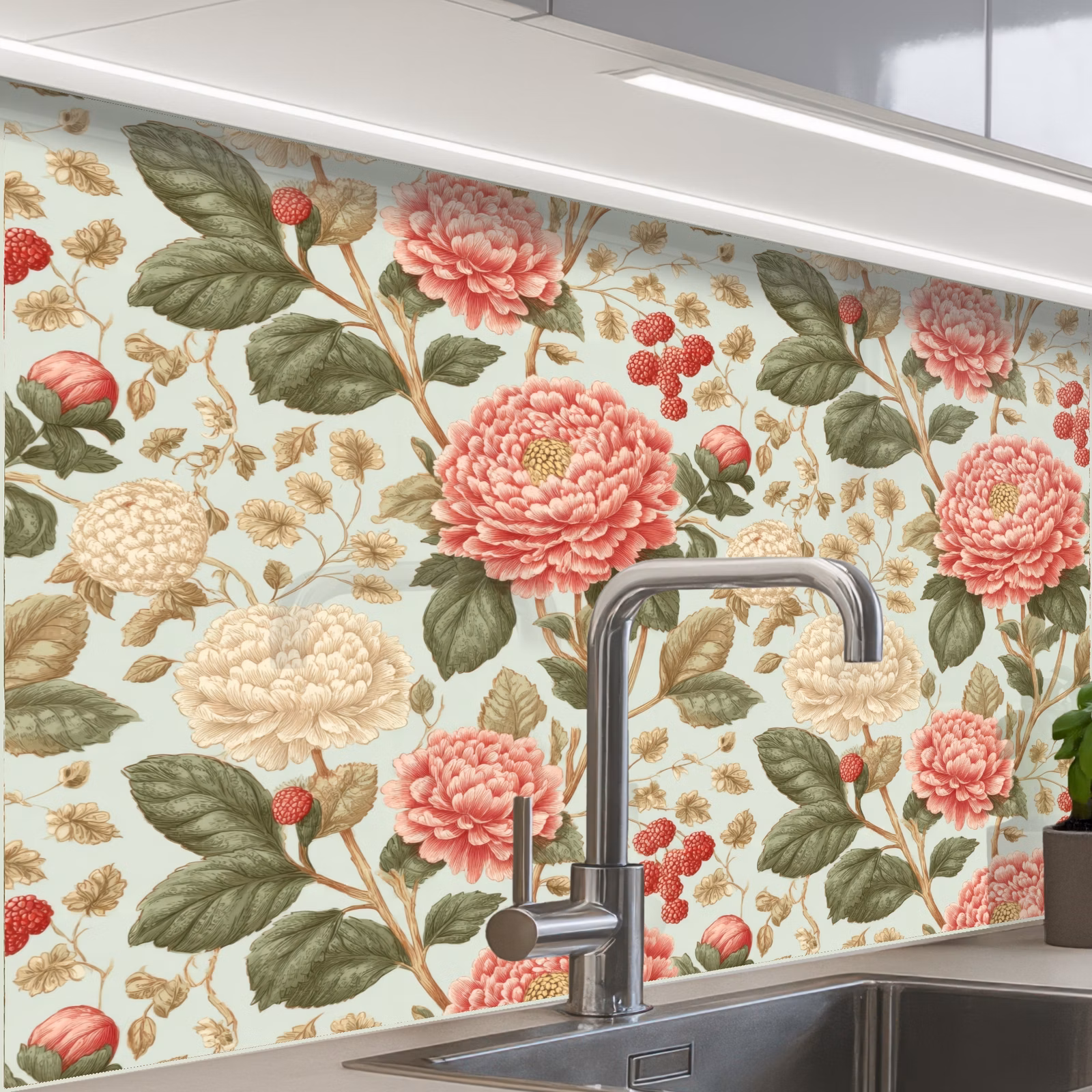 Crédence cuisine - Classique - Botanique - Multicolore — 1