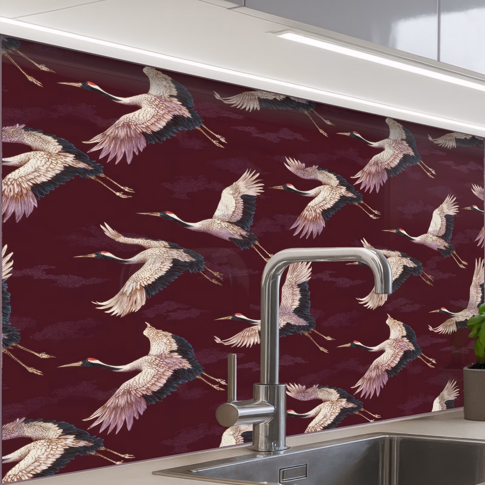 Crédence cuisine - Crane - Classic - Bordeaux — 1