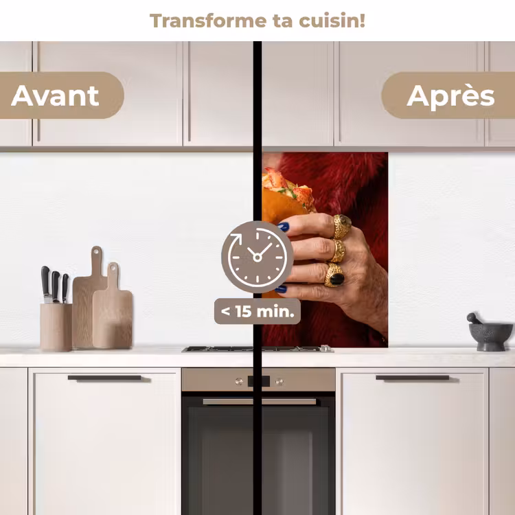 Crédence cuisine - Roll - Manteau de fourrure - Or — 2