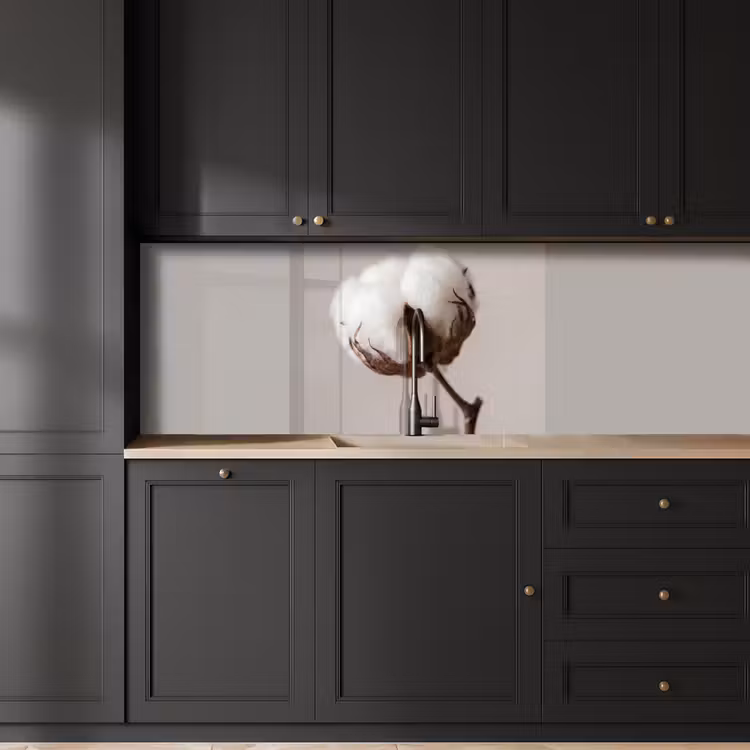 Crédence cuisine - Boules de coton - Minimaliste - Blanc — 5
