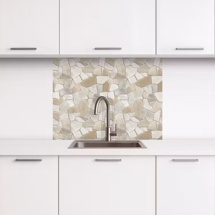 Crédence cuisine - Mosaïque - Pierres - Beige — 3