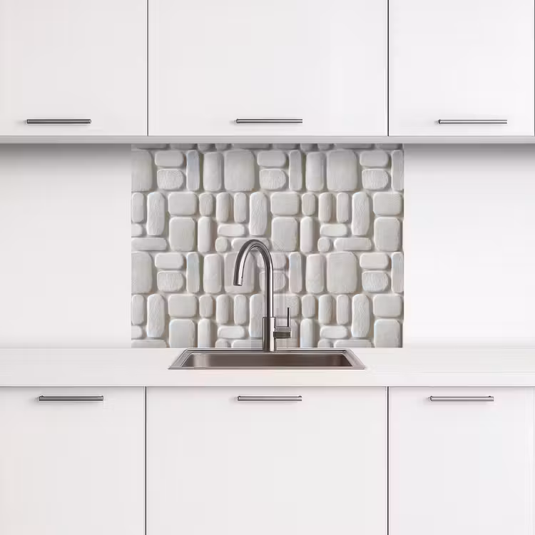 Crédence cuisine - Relief - Texture - Blanc — 3