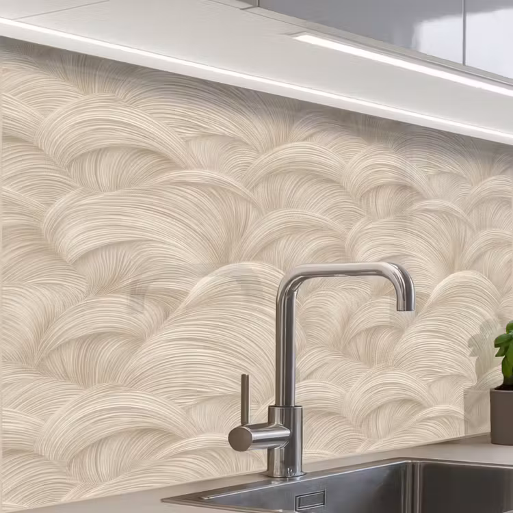 Crédence cuisine - Arches - Motif - Beige — 1