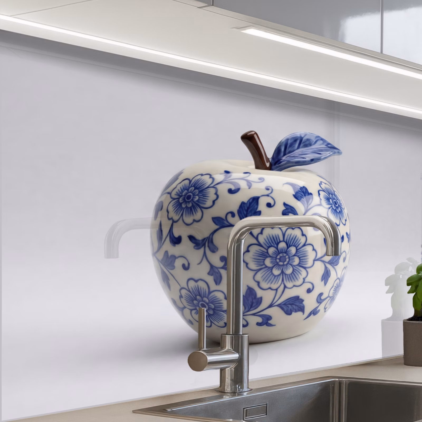 Crédence cuisine - Pomme - Bleu - Classique — 1