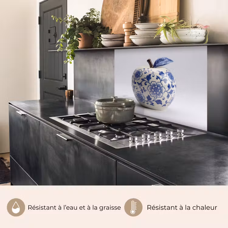 Crédence cuisine - Pomme - Bleu - Classique — 4