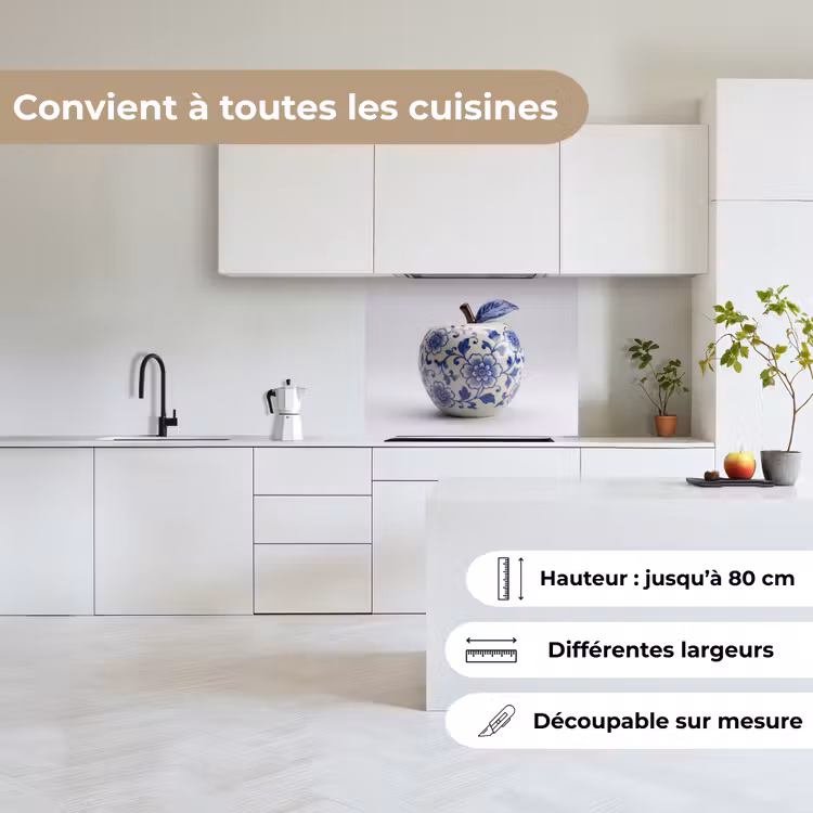 Crédence cuisine - Pomme - Bleu - Classique — 6