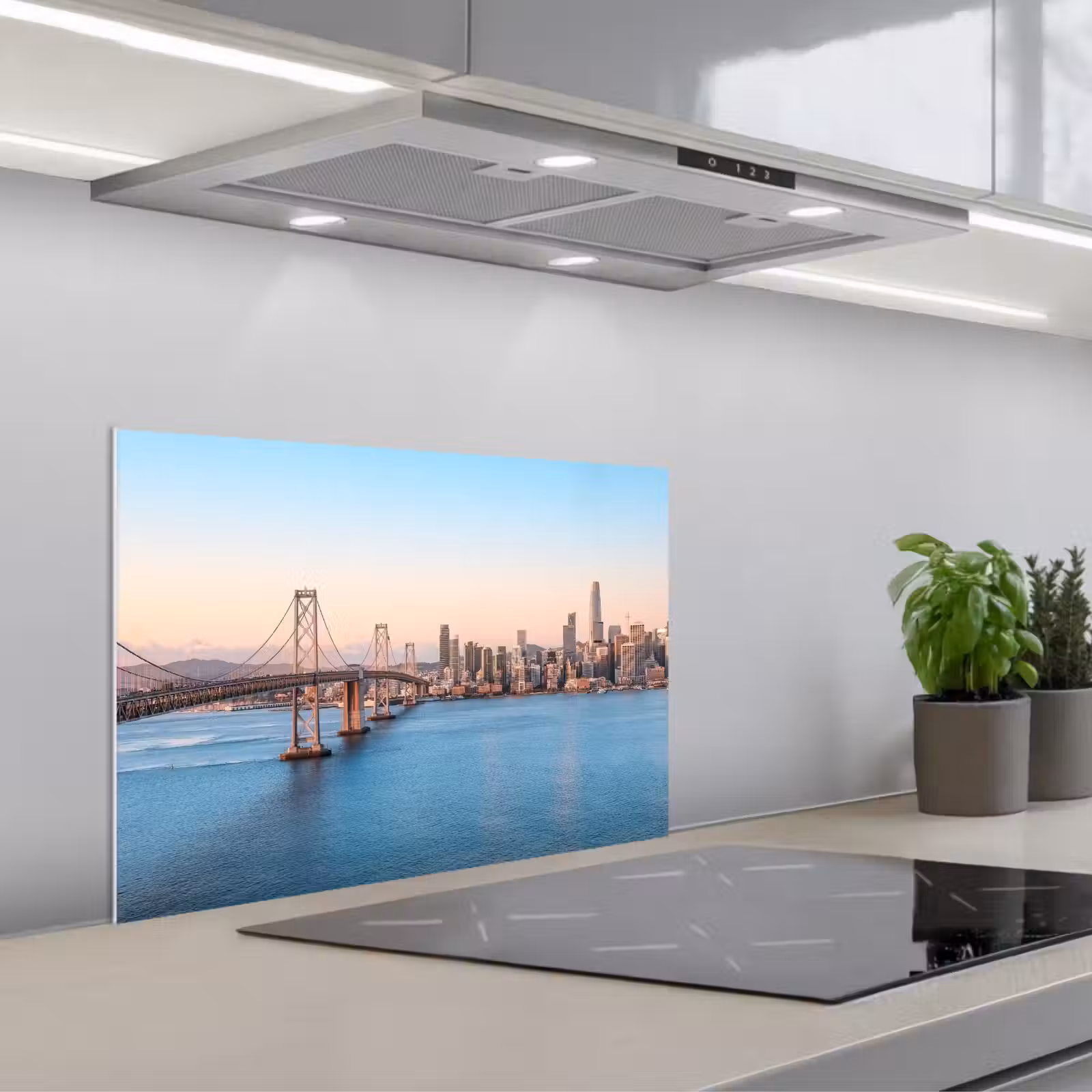 Fond de hotte - Eau - Pont - Skyline - Moderne — 1