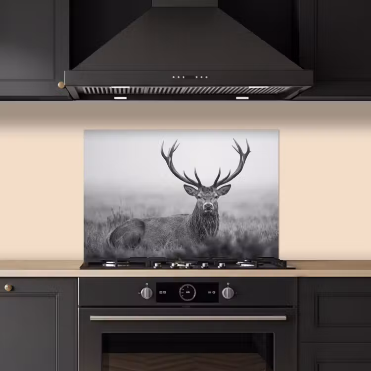 Fond de hotte - Cerf - Brumeux - Noir - Blanc — 5