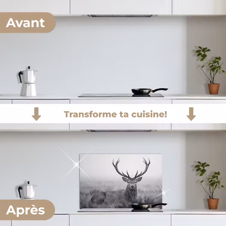 Fond de hotte - Cerf - Brumeux - Noir - Blanc — 7