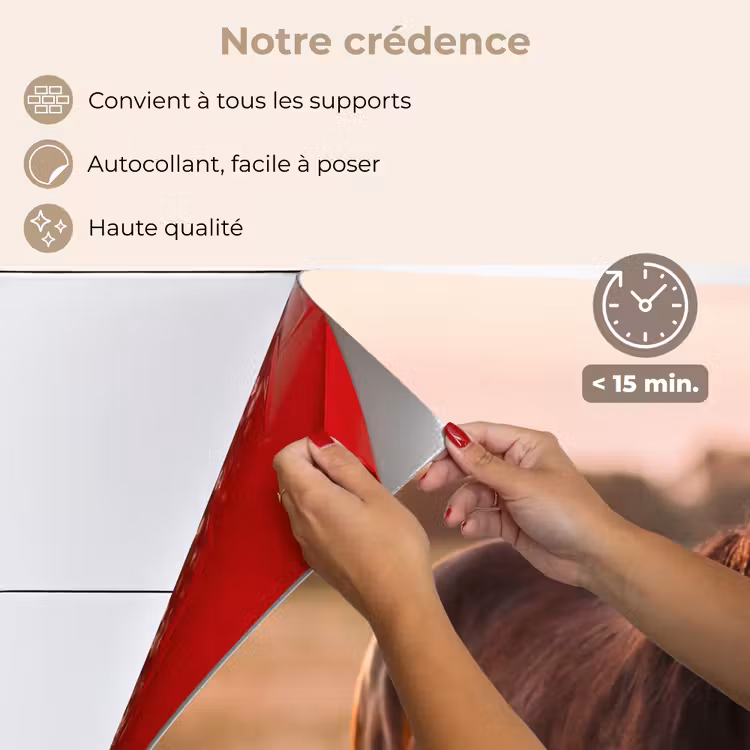 Fond de hotte - Cheval - Coucher de soleil - Marron — 4