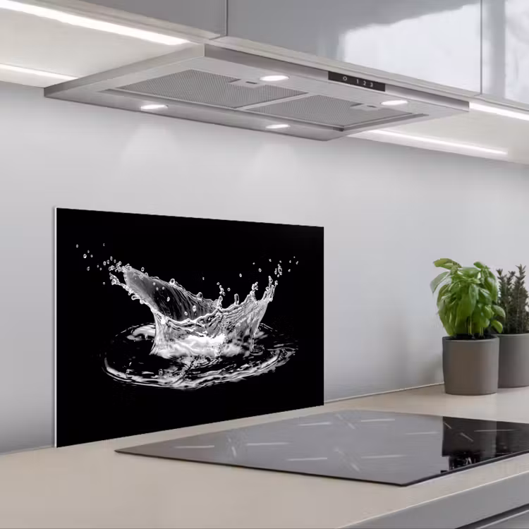 Fond de hotte - Eau - Splash - Eau - Noir — 1